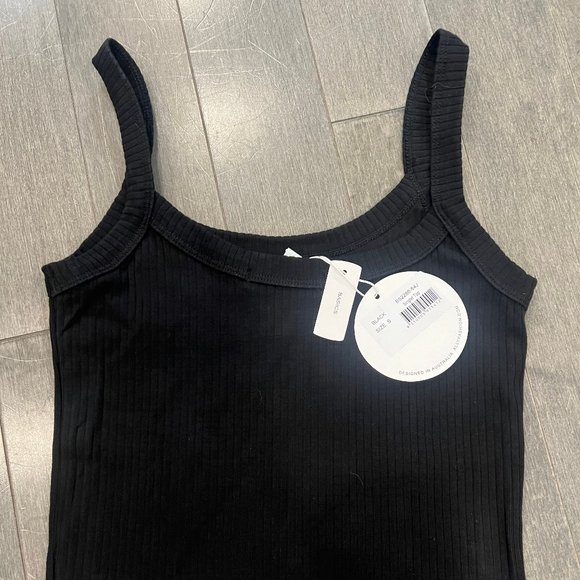 Black Singlet Top Scoop Neck - Womens - Size S - Picture 7 of 8